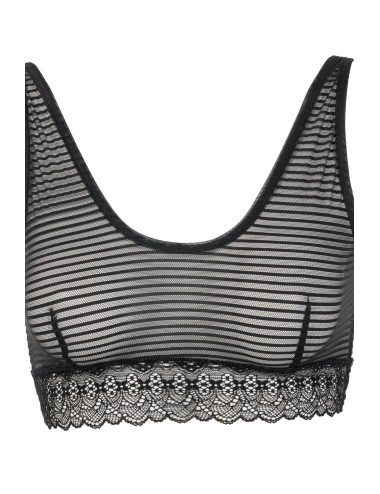 Striped mesh and Lace soft bralette Insomnie