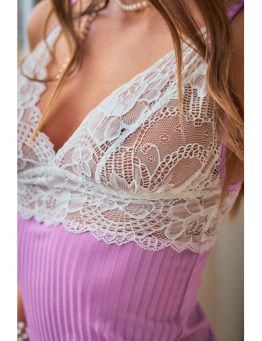 Ribbed and lace top Nirvana