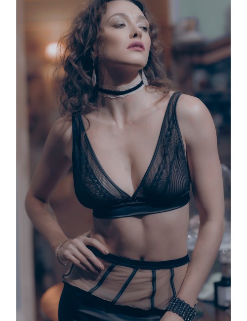 Crazy for you schwarzer satin-bleistiftrock